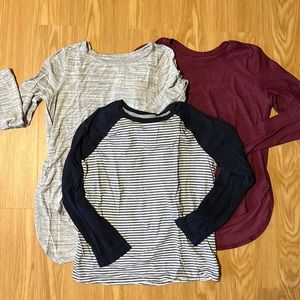Lot of 3 Old Navy Long-Sleeve Tees